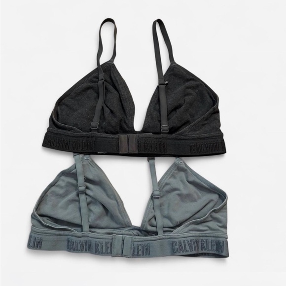 Calvin Klein Black and Gray Bralette Duo - Picture 2 of 3